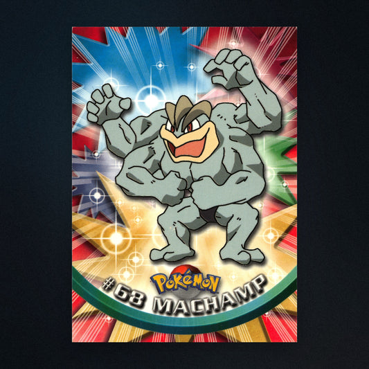 Machamp #68 - 1999 Topps Pokémon TV Animation Series 1 Silver Foil - Moderately Played front