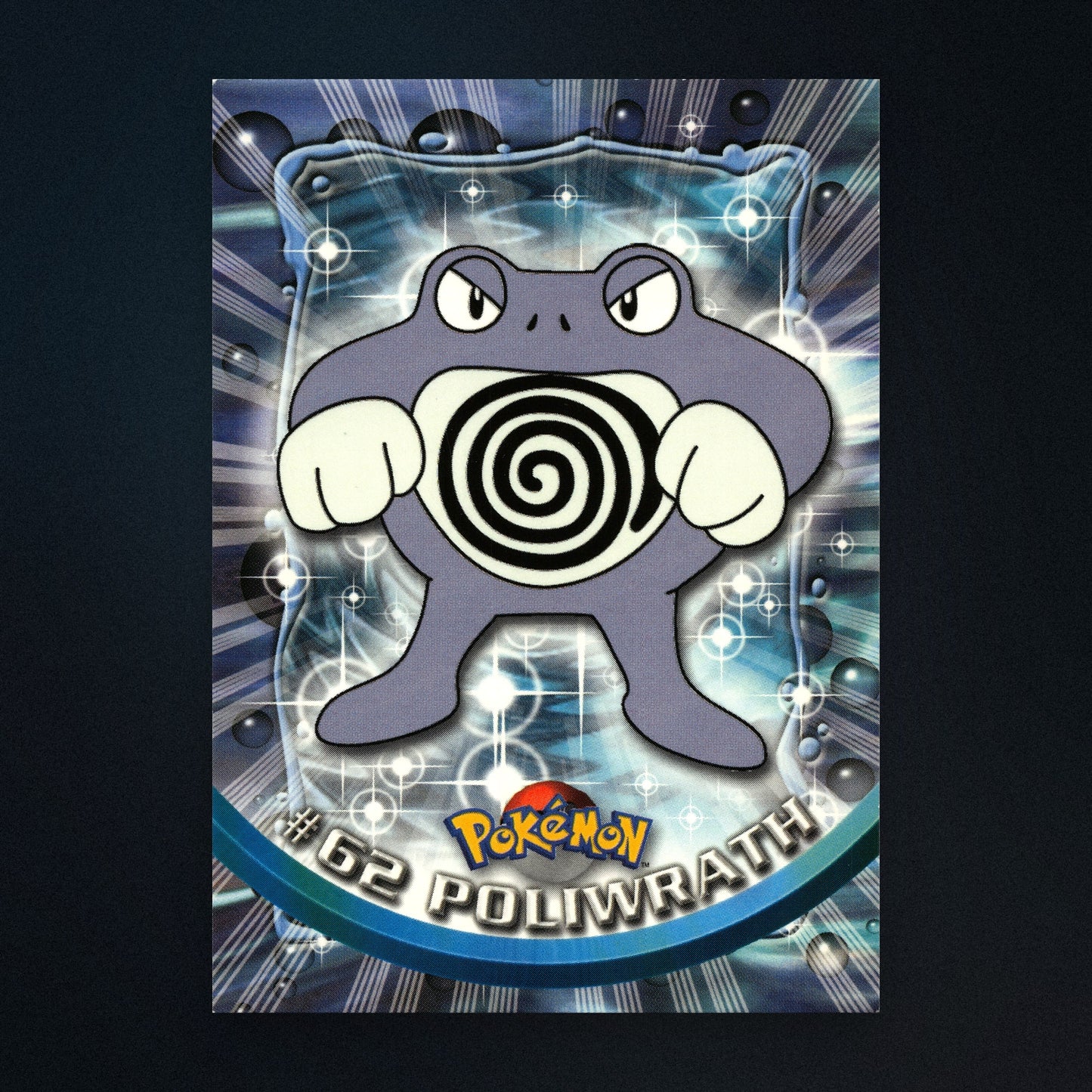Poliwhirl #61 - 1999 Topps Pokémon TV Animation Series 1 Silver Foil - Lightly Played front