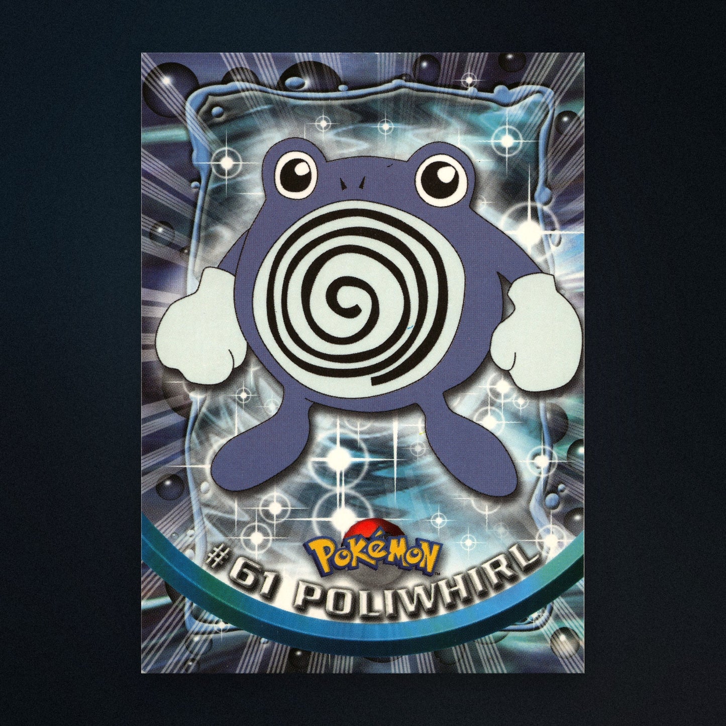 Poliwhirl #61 - 1999 Topps Pokémon TV Animation Series 1 Silver Foil - Lightly Played front