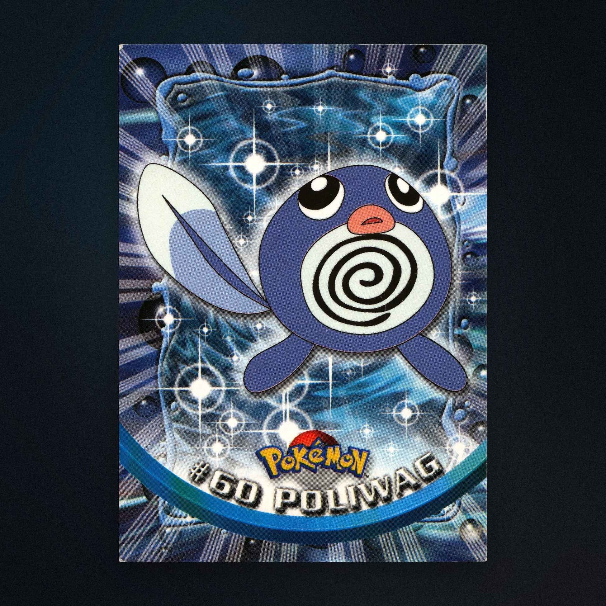 Poliwag #60 - 1999 Topps Pokémon TV Animation Series 1 Silver Foil - Moderately Played front