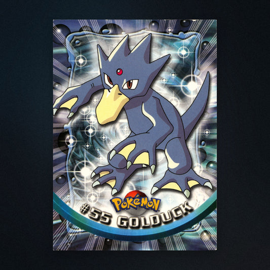 Golduck #55 - 1999 Topps Pokémon TV Animation Series 1 Silver Foil - Moderately Played front