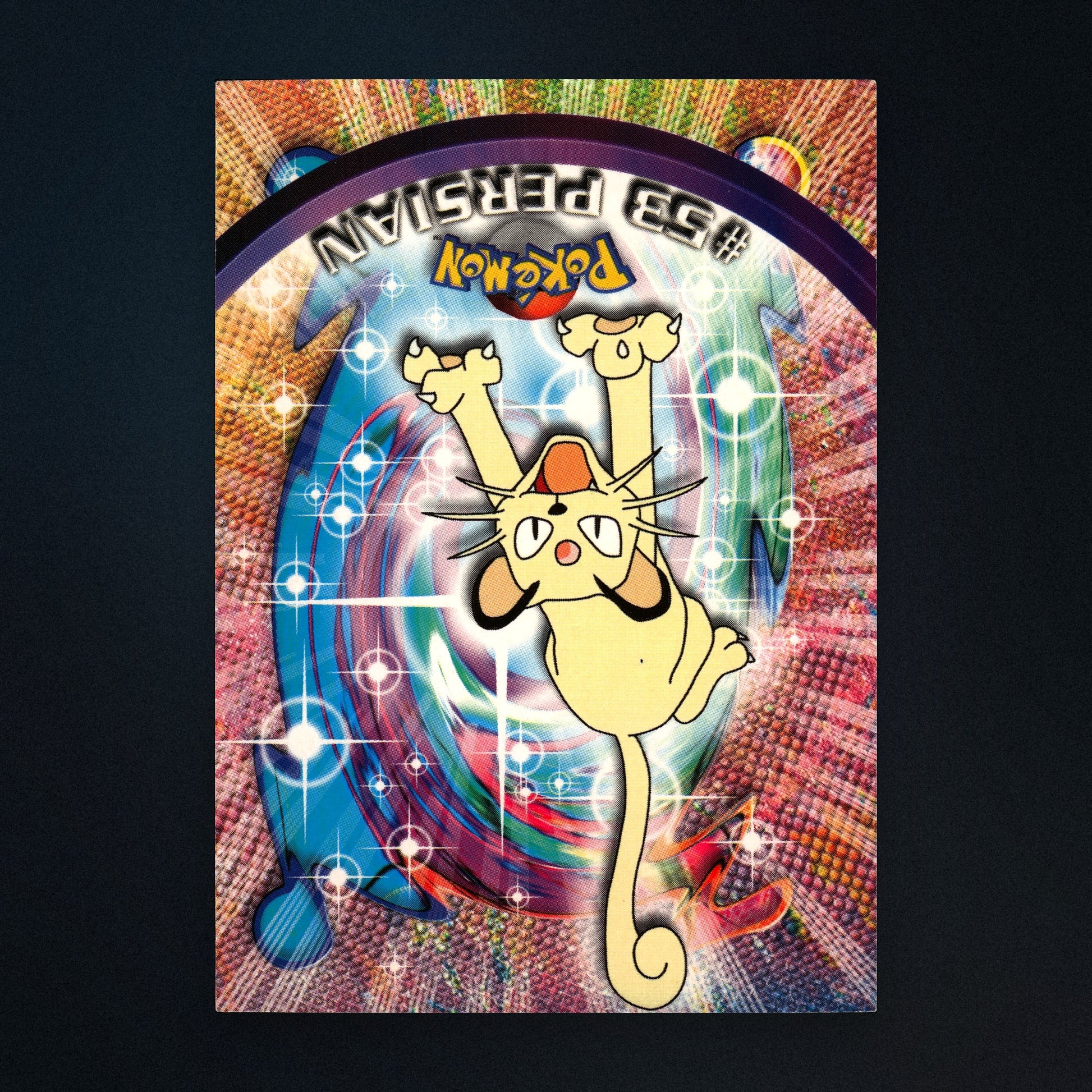 Persian #53 - 1999 Topps Pokémon TV Animation Series 1 Silver Foil - Moderately Played front