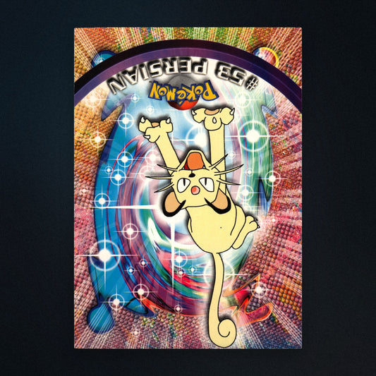 Persian #53 - 1999 Topps Pokémon TV Animation Series 1 Silver Foil - Moderately Played front