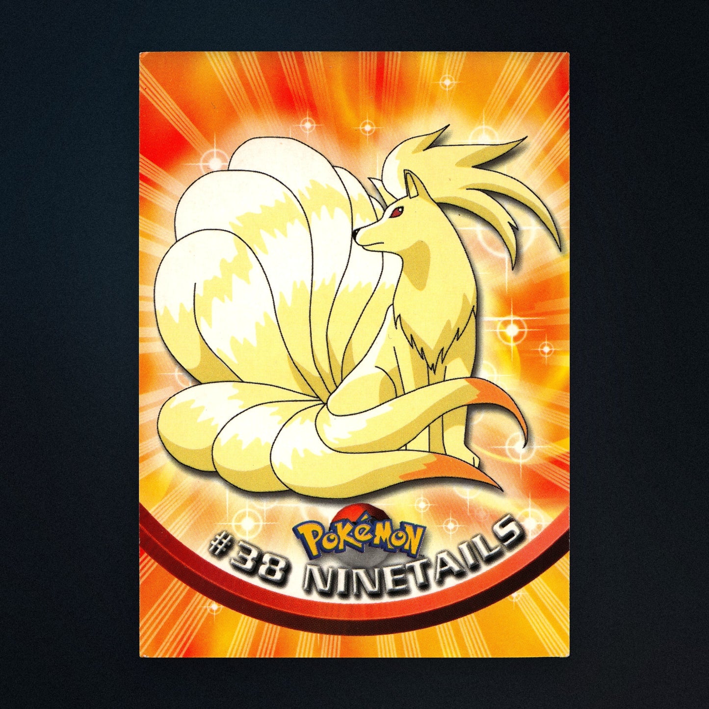 Ninetales #38 - 1999 Topps Pokémon TV Animation Series 1 Silver Foil - Lightly Played front