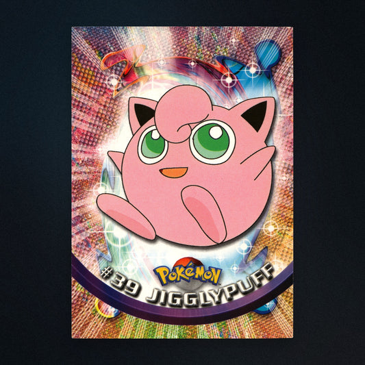 Jigglypuff #39 - 1999 Topps Pokémon TV Animation Series 1 Silver Foil - Moderately Played front