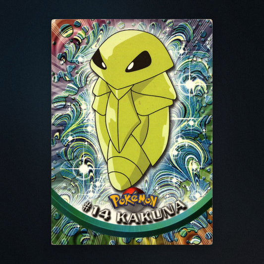 Kakuna #14 - 1999 Topps Pokémon TV Animation Series 1 Silver Foil - Moderately Played front