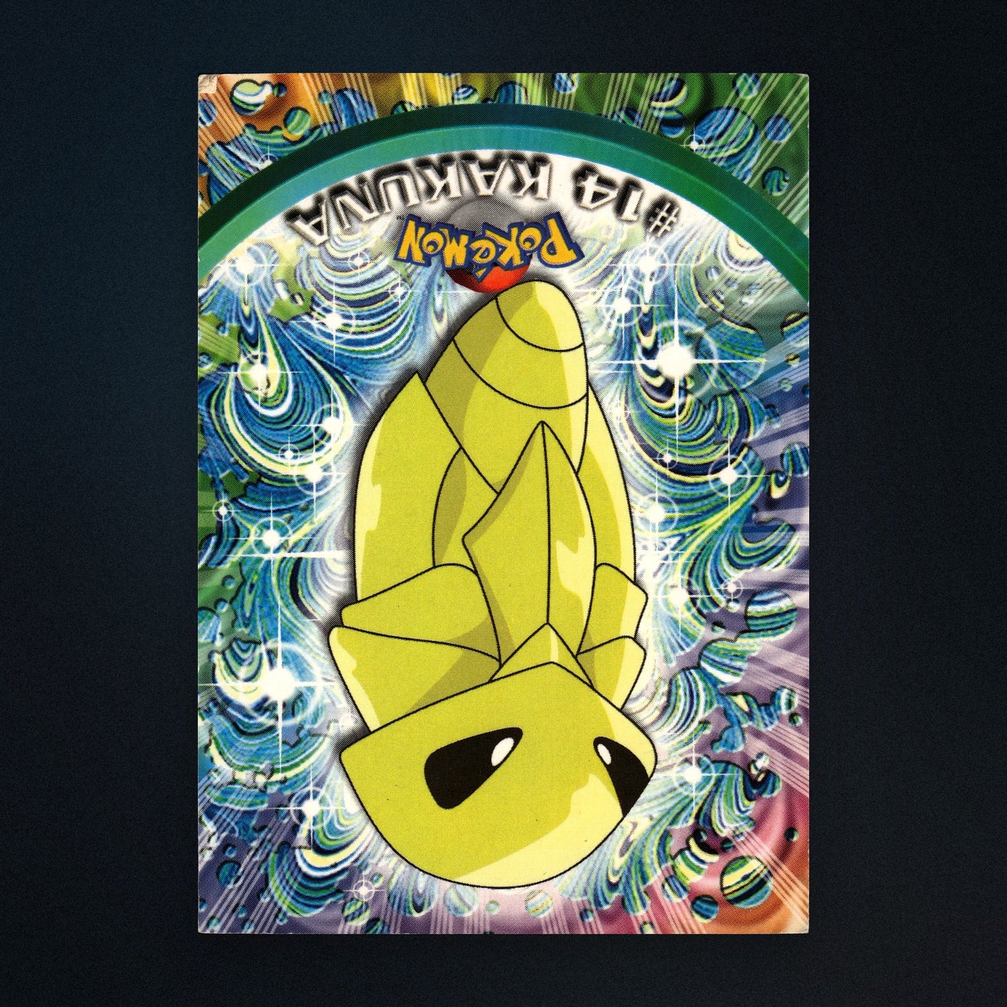 Kakuna #14 - 1999 Topps Pokémon TV Animation Series 1 Silver Foil - Lightly Played front