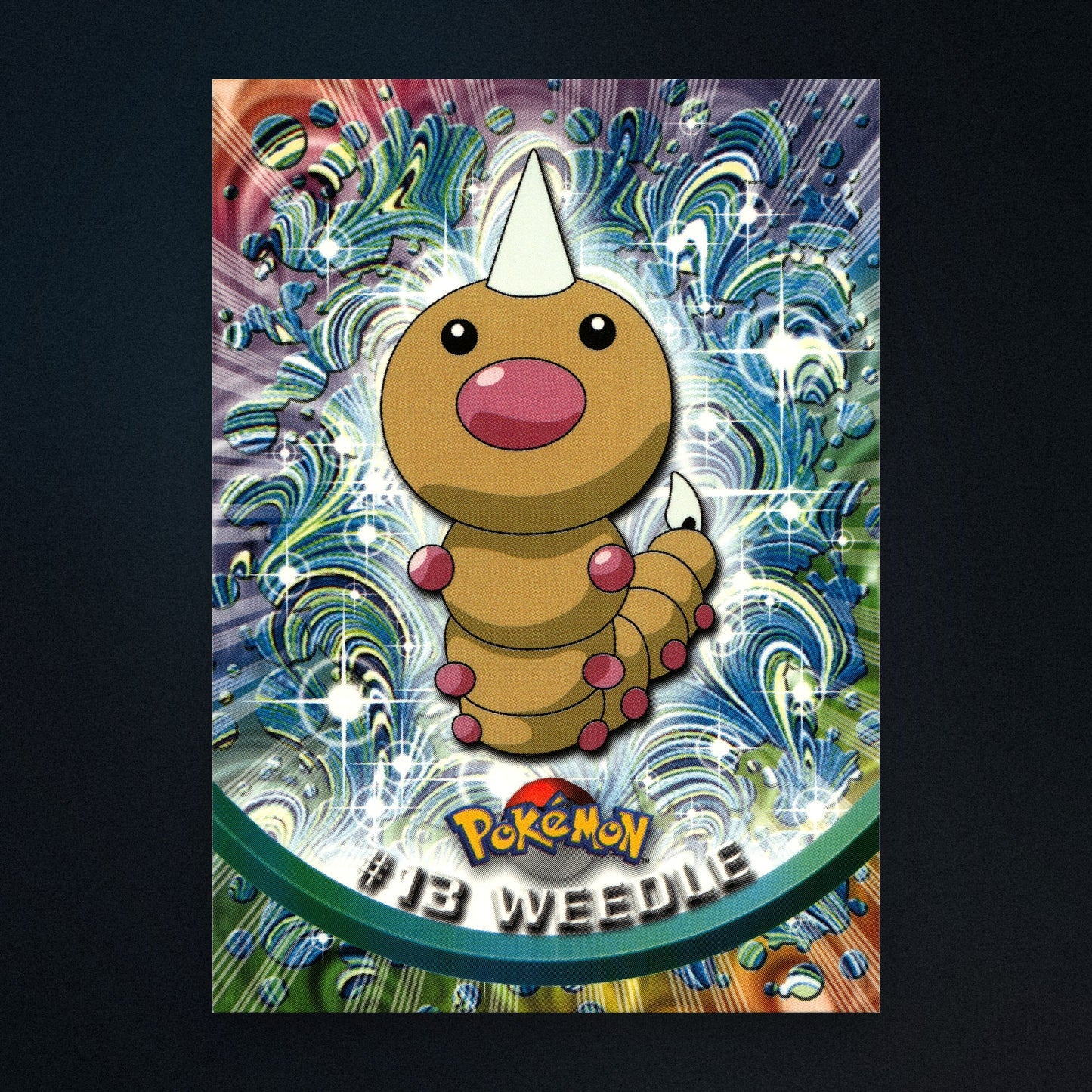 Weedle #13 - 1999 Topps Pokémon TV Animation Series 1 Silver Foil - Near Mint front