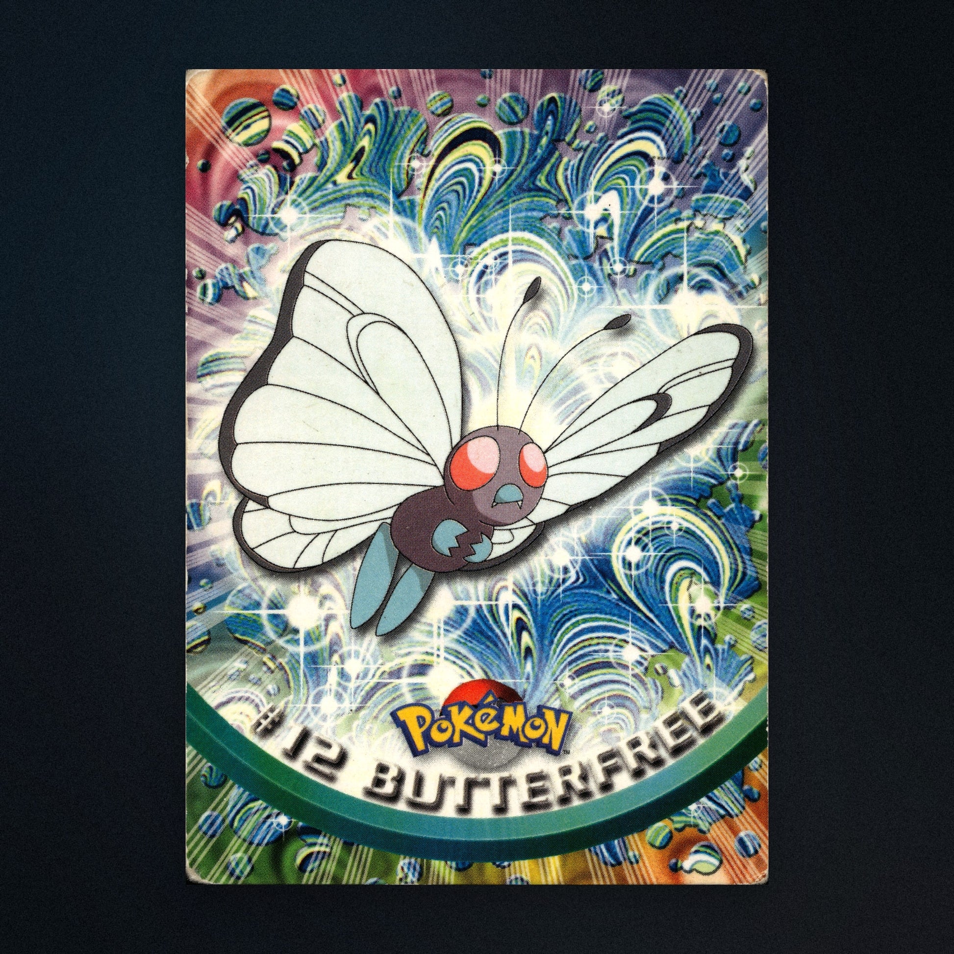 Butterfree #12 - 1999 Topps Pokémon TV Animation Series 1 Silver Foil - Moderately Played front
