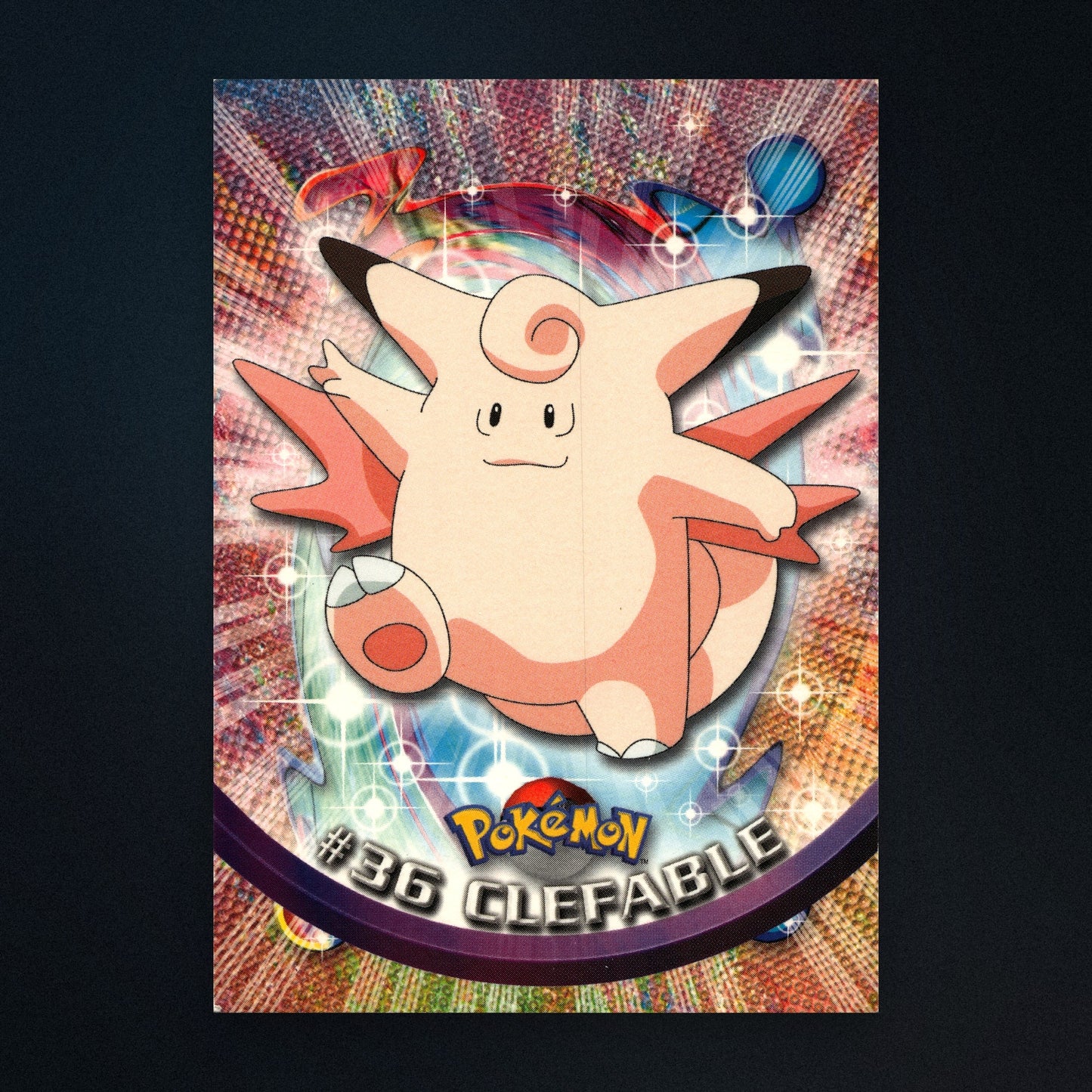 Clefable #36 - 1999 Topps Pokémon TV Animation Series 1 Silver Foil - Moderately Played front