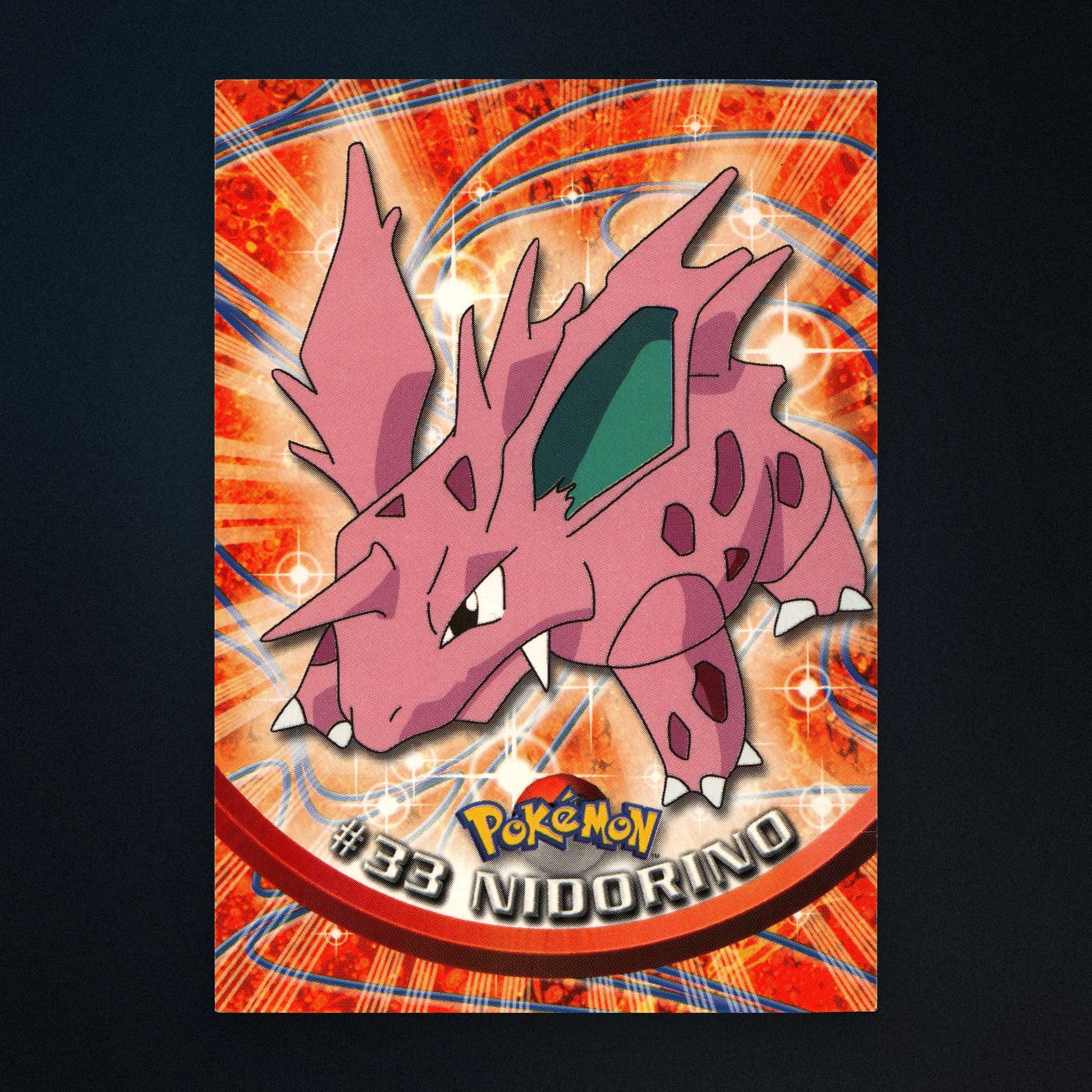 Nidorino #33 - 1999 Topps Pokémon TV Animation Series 1 Silver Foil - Moderately Played front