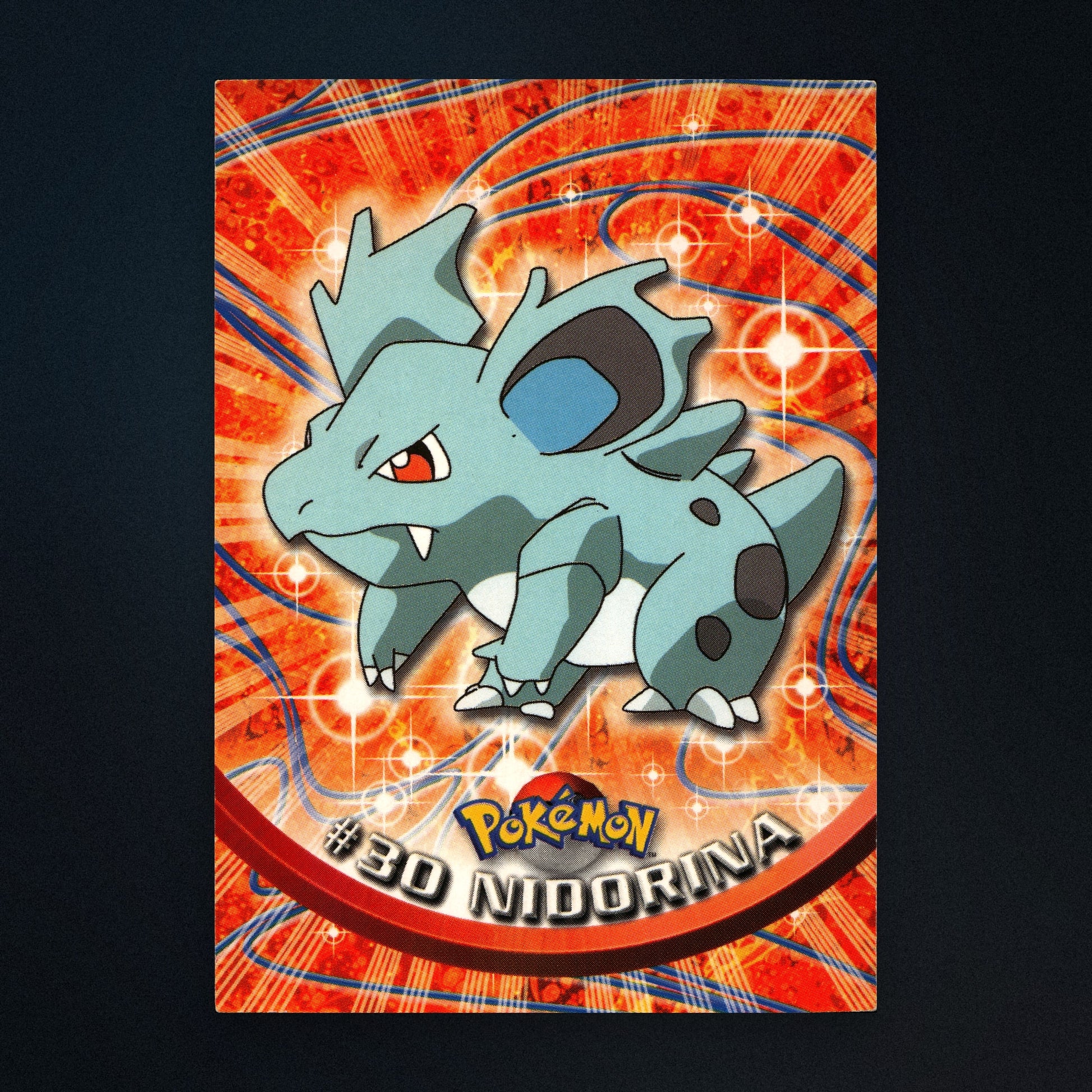 Nidorina #30 - 1999 Topps Pokémon TV Animation Series 1 Silver Foil - Moderately Played front