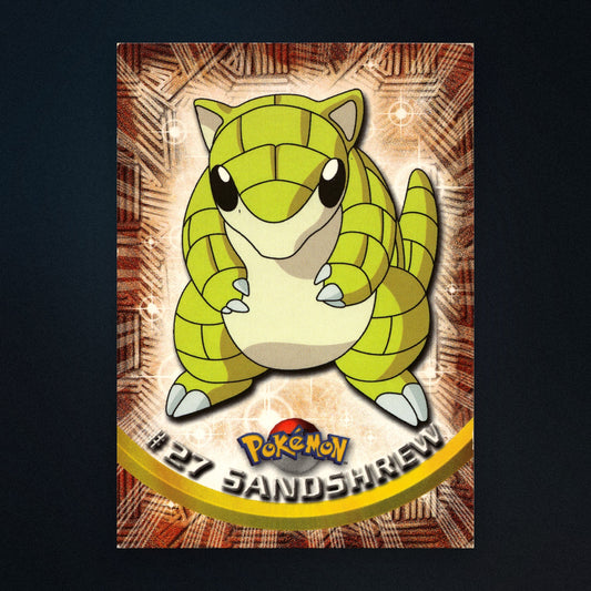 Sandshrew #27 - 1999 Topps Pokémon TV Animation Series 1 Silver Foil - Moderately Played front