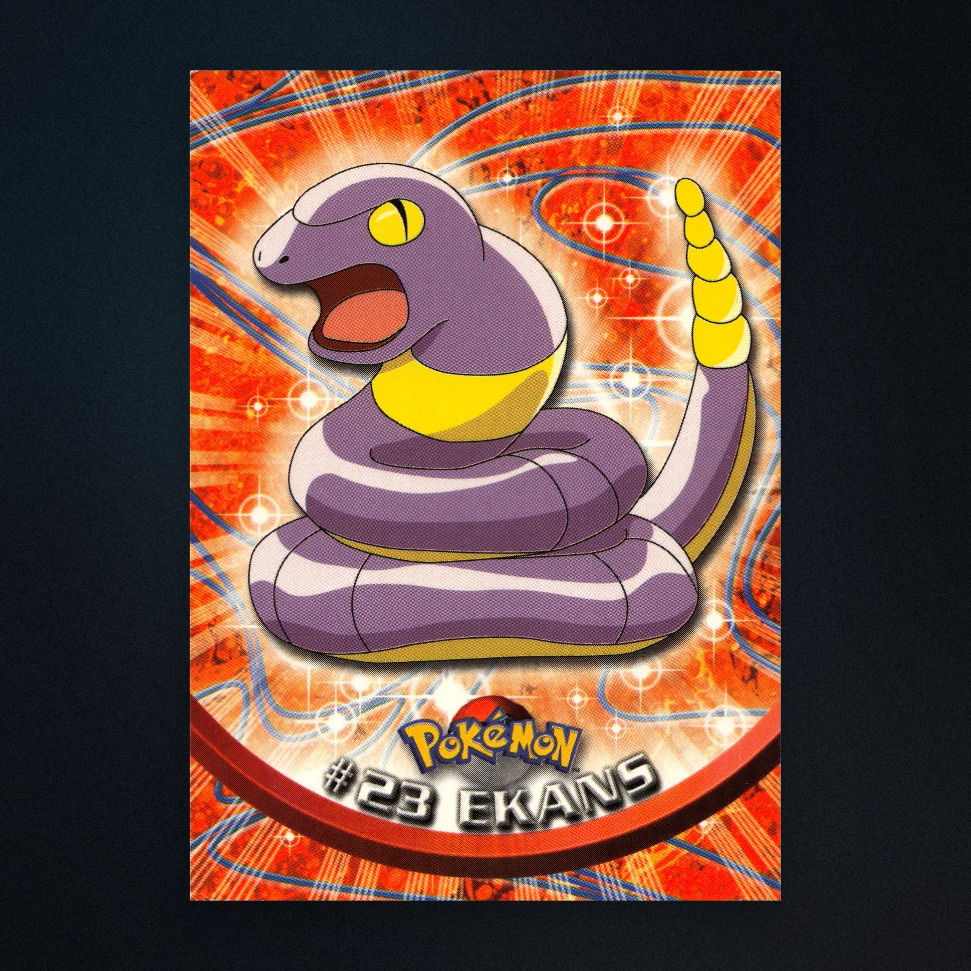 Ekans #23 - 1999 Topps Pokémon TV Animation Series 1 Silver Foil - Moderately Played front