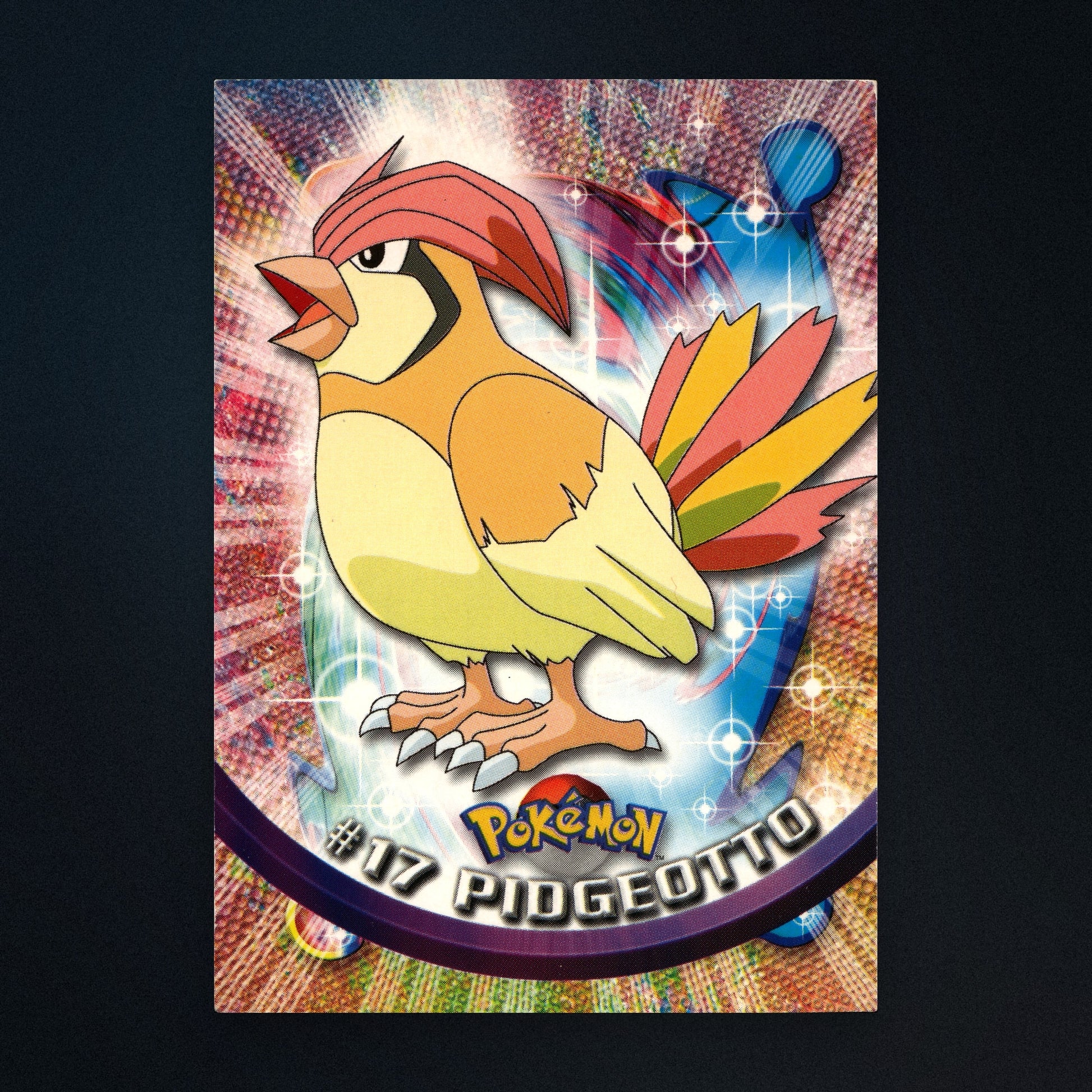 Pidgeotto #17 - 1999 Topps Pokémon TV Animation Series 1 Silver Foil - Moderately Played front