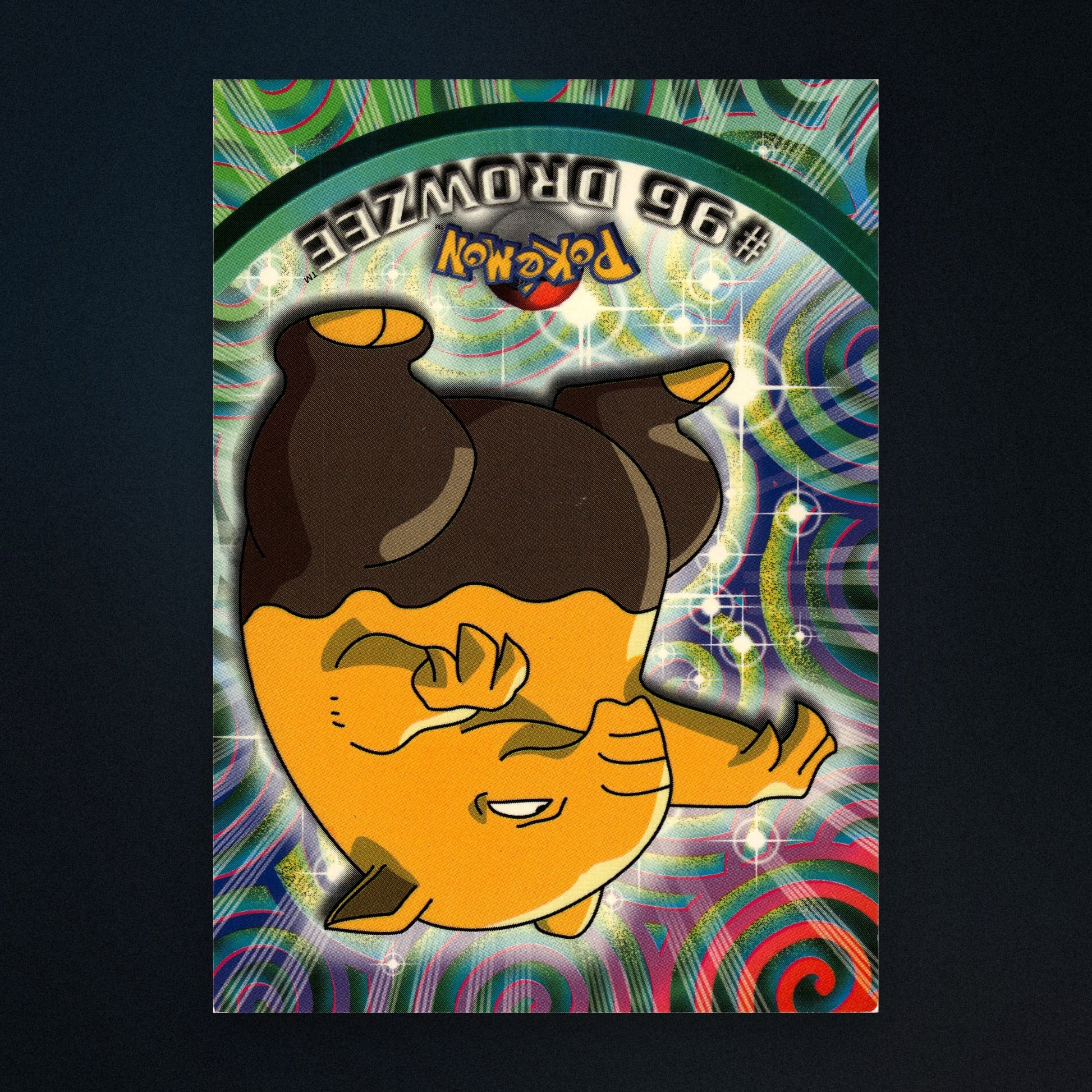 Drowzee #96 - 2000 Topps Pokémon TV Animation Series 2 Silver Foil - Moderately Played front