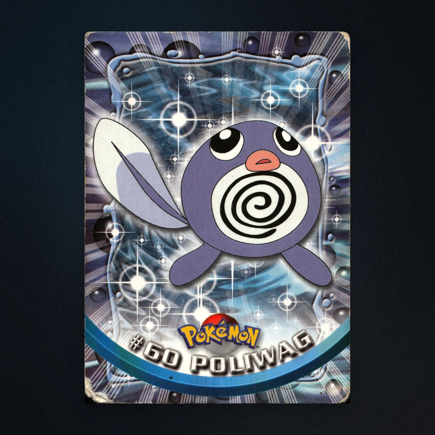 Poliwag #60 - 1999 Topps Pokémon TV Animation Series 1 Silver Foil - Heavily Played front