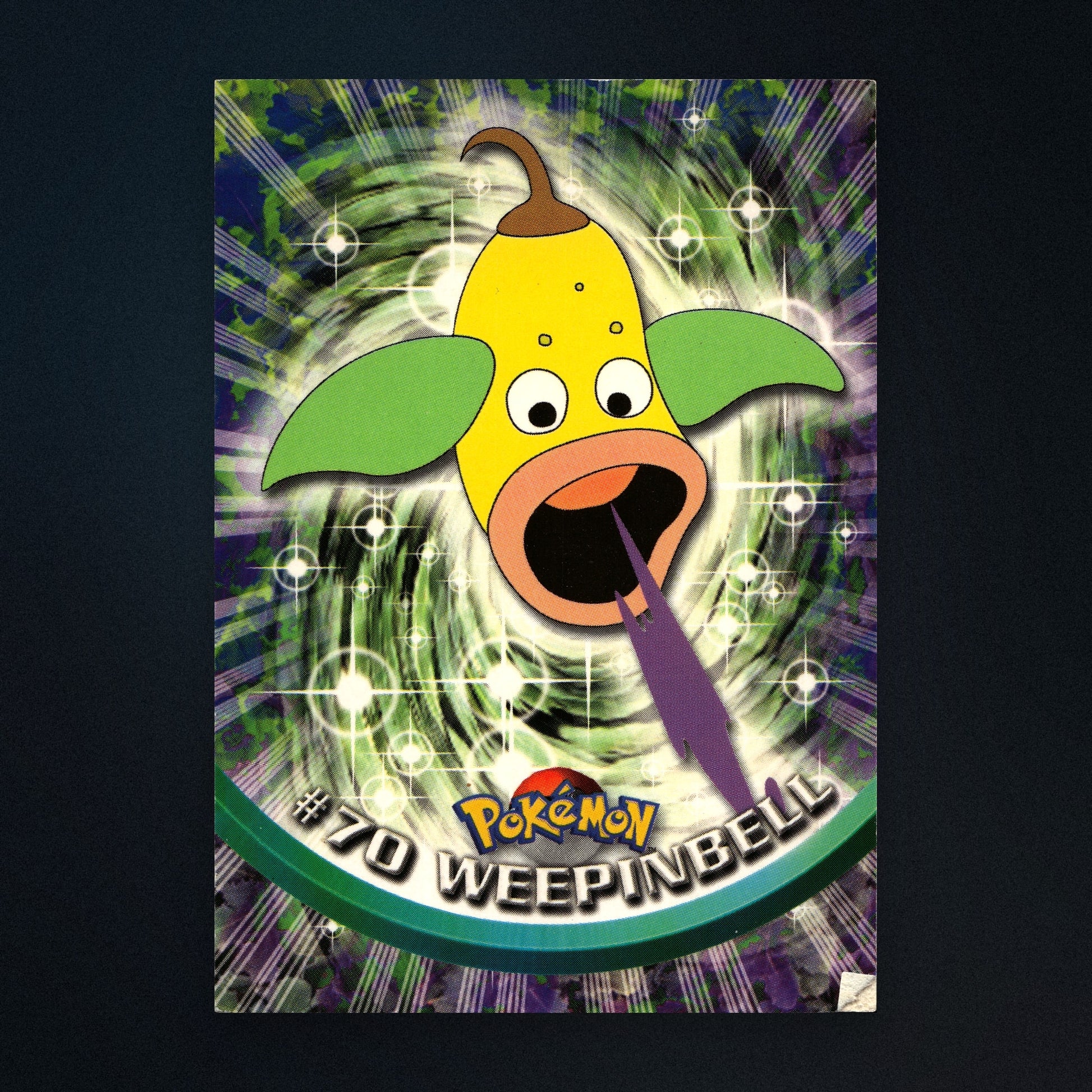 Weepinbell #70 - 1999 Topps Pokémon TV Animation Series 1 Silver Foil - Lightly Played front