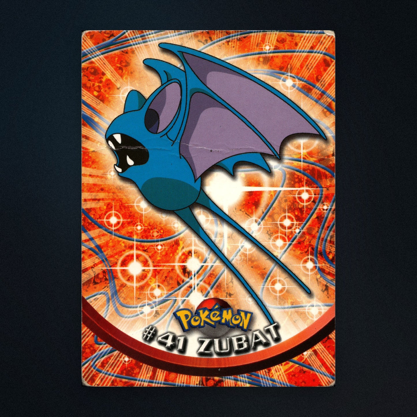 Zubat #41 - 1999 Topps Pokémon TV Animation Series 1 Silver Foil - Heavily Played front