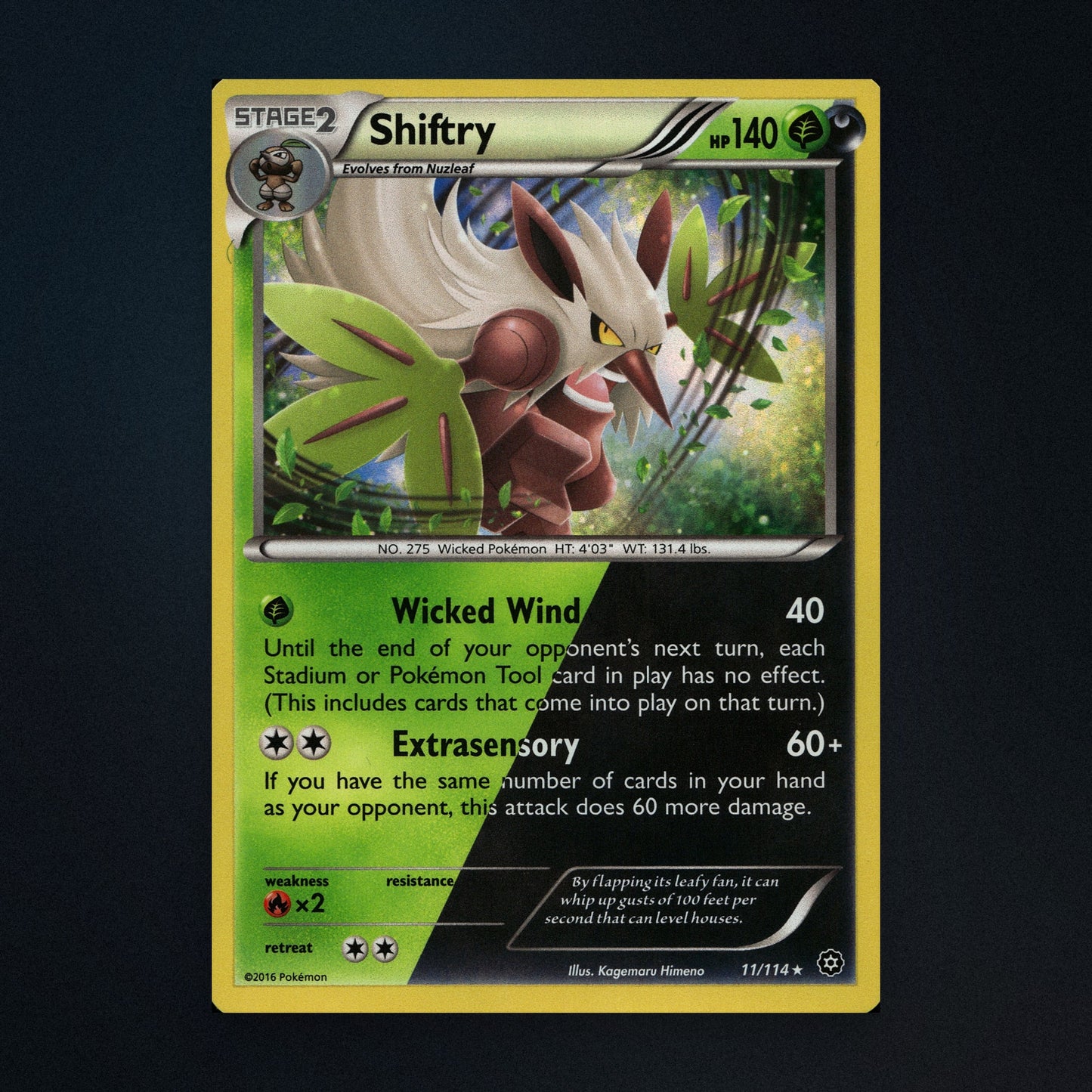 Shiftry - 11/114 - Steam Siege - Holo - Lightly Played front