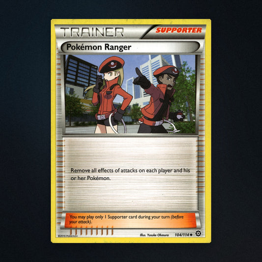 Pokemon Ranger - 104/114 - Steam Siege - Reverse Holo - Heavily Played front