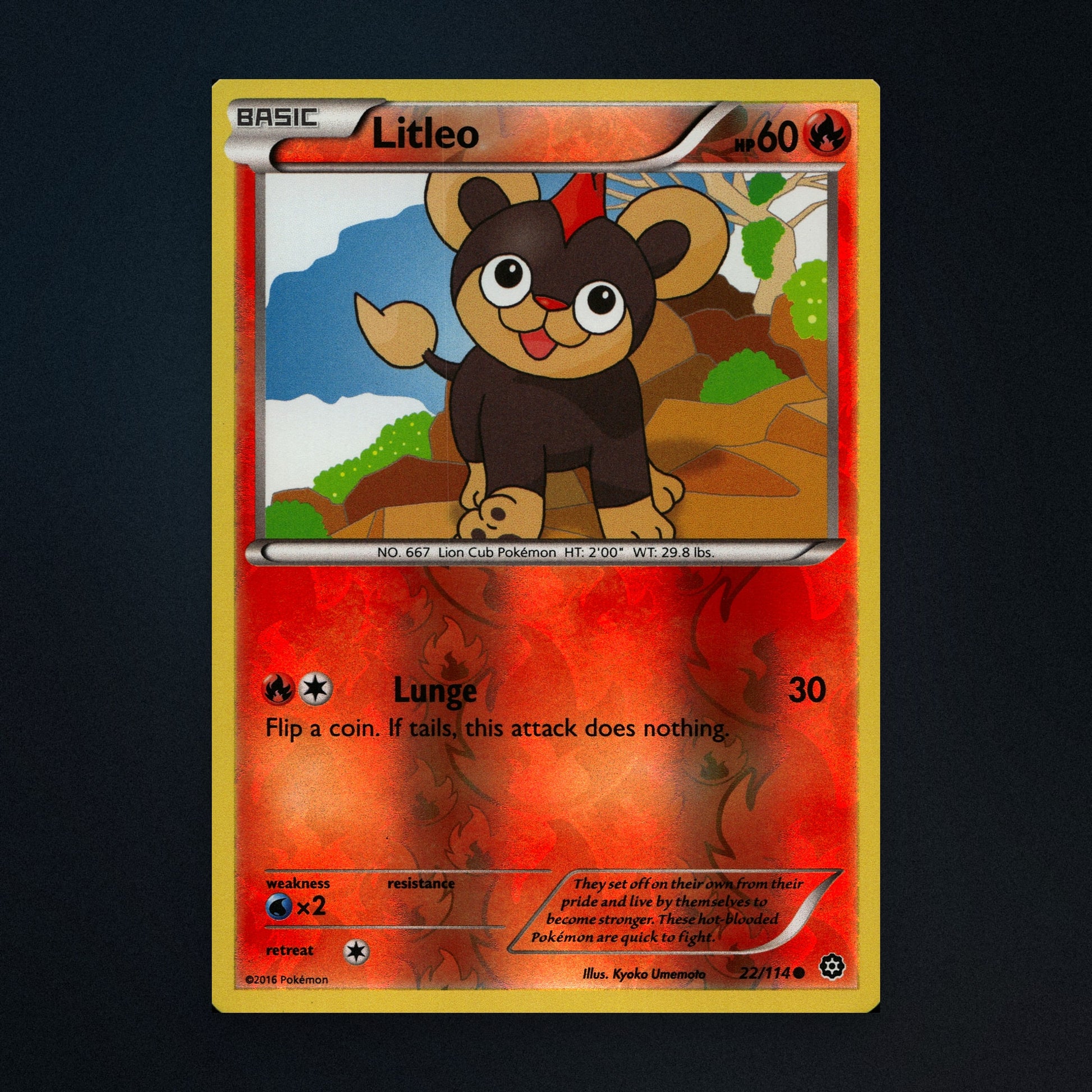 Litleo - 22/114 - Steam Siege - Reverse Holo - Lightly Played front