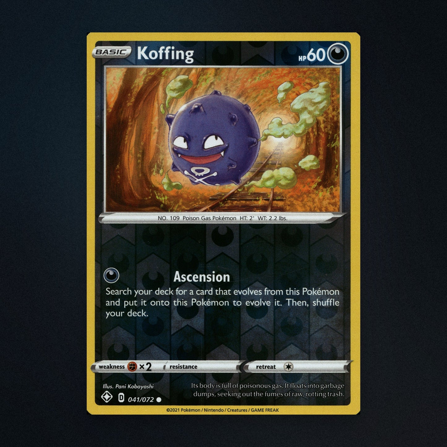 Koffing - 041/072 - Shining Fates - Reverse Holo - Near Mint front