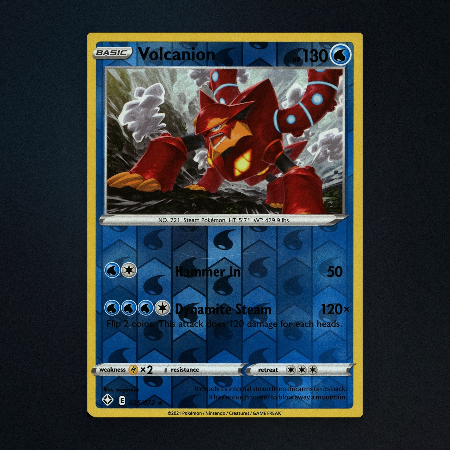 Volcanion - 25/72 - Shining Fates - Reverse Holo - Near Mint front