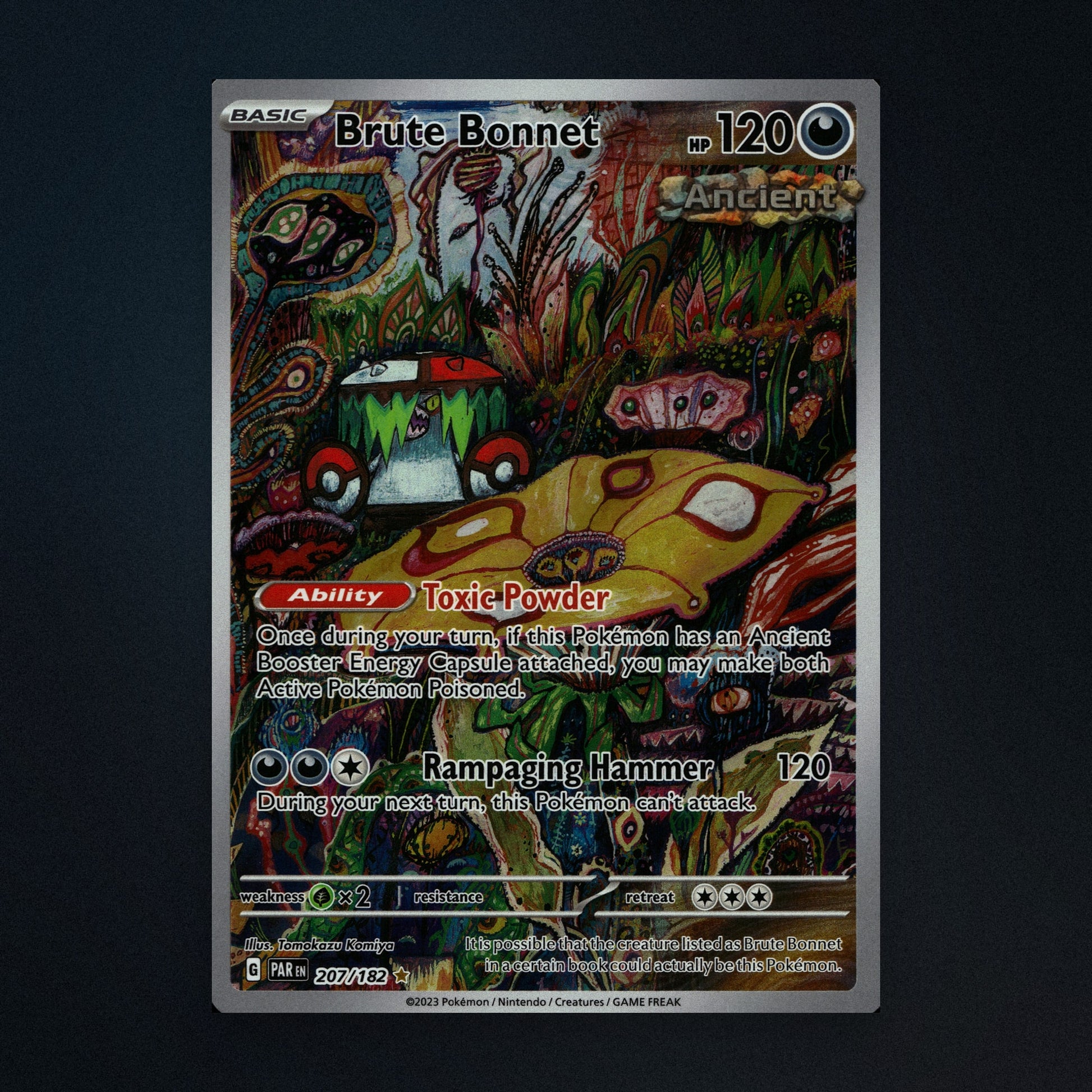 Brute Bonnet - 207/182 - Paradox Rift - Illustration Rare Holo - Near Mint front