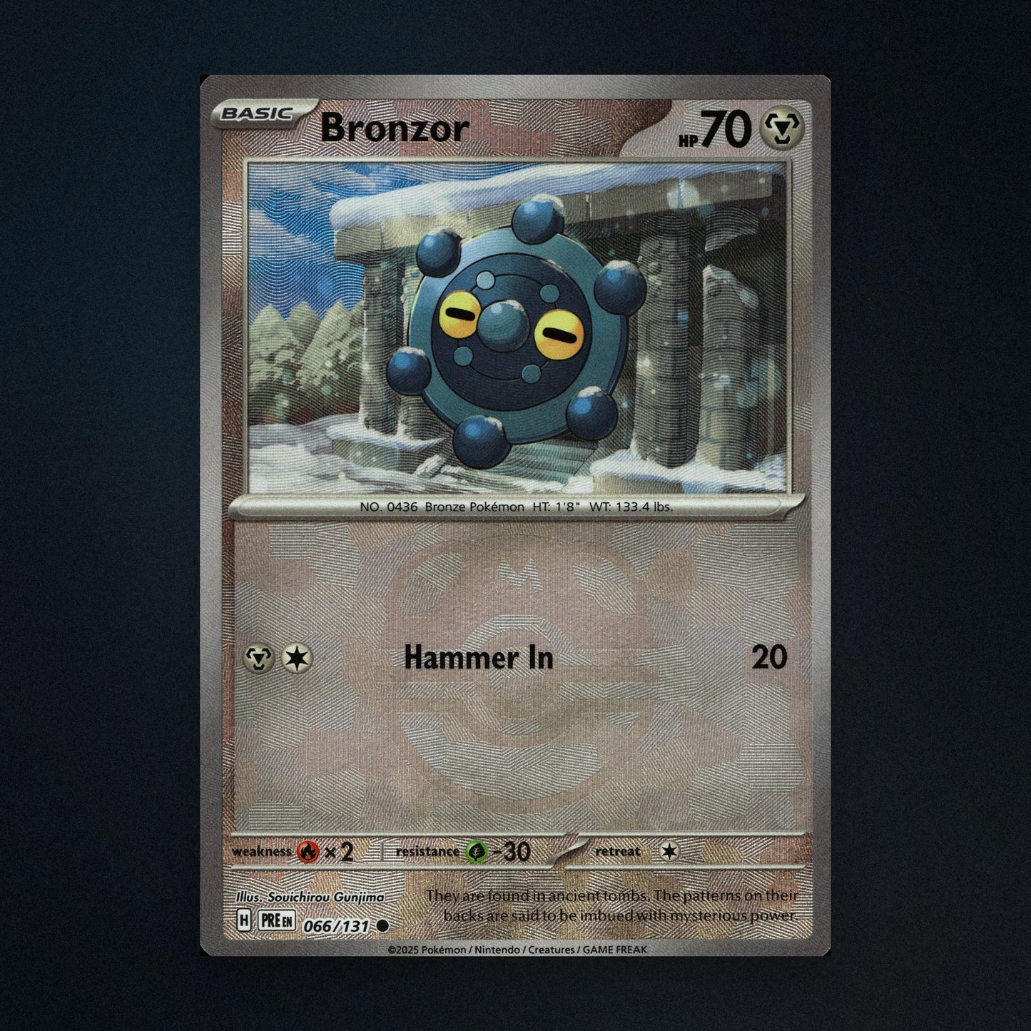 Bronzor - 066/131 - Prismatic Evolutions - Master Ball Reverse Holo - Near Mint front