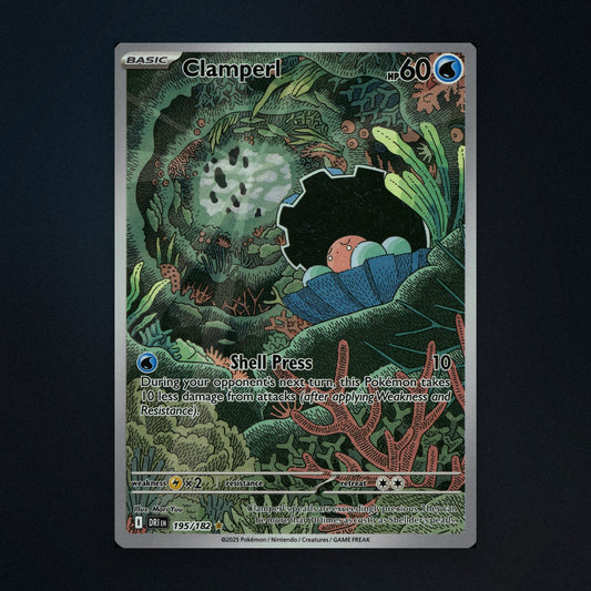 Clamperl - 195/182 - Destined Rivals - Illustration Rare Holo - Near Mint front