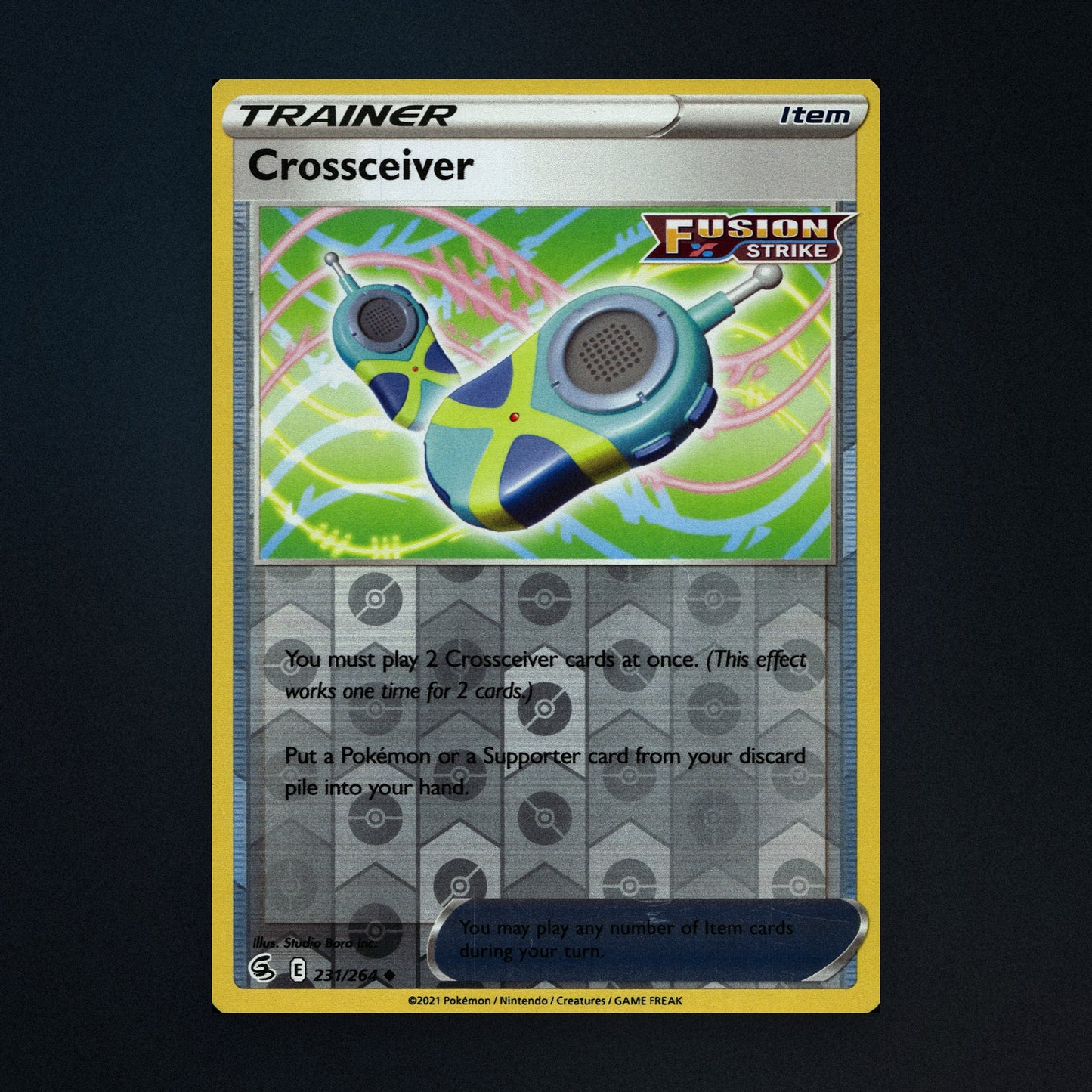 Crossceiver - 231/264 - Fusion Strike - Reverse Holo - Moderately Played front