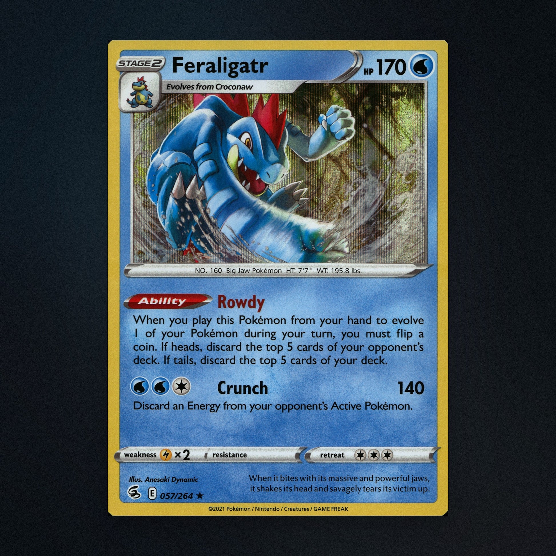 Feraligatr - 057/264 - Fusion Strike - Holo - Lightly Played front