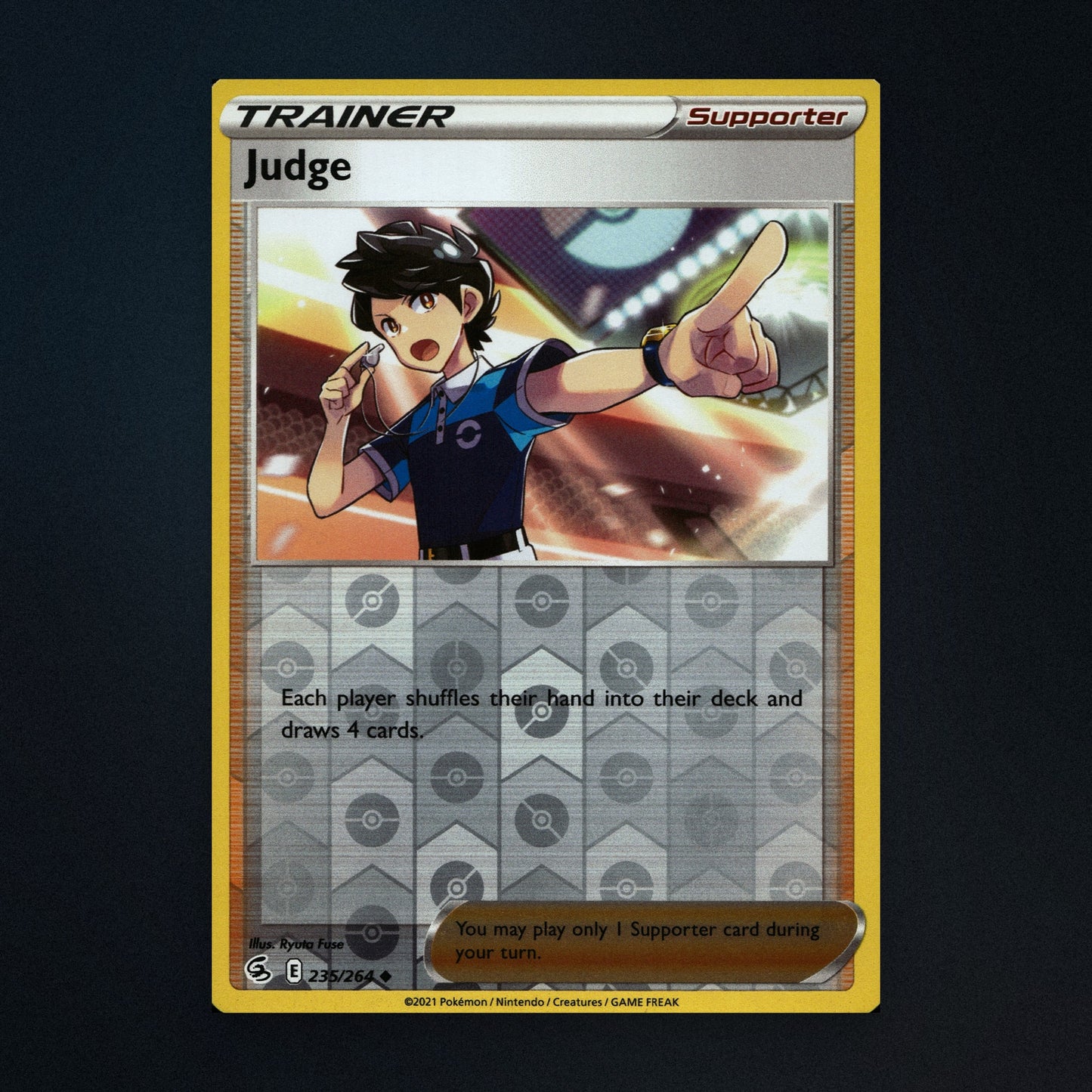 Judge - 235/264 - Fusion Strike - Reverse Holo - Lightly Played front