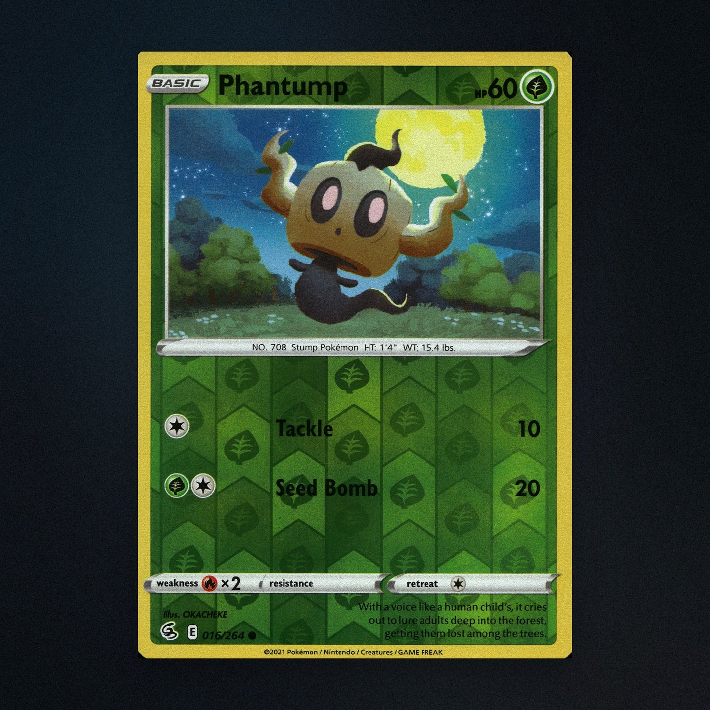 Phantump - 016/264 - Fusion Strike - Reverse Holo - Lightly Played front