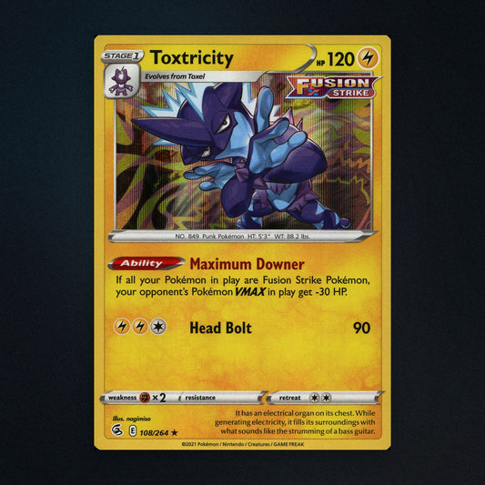 Toxtricity - 108/264 - Fusion Strike - Holo - Near Mint front