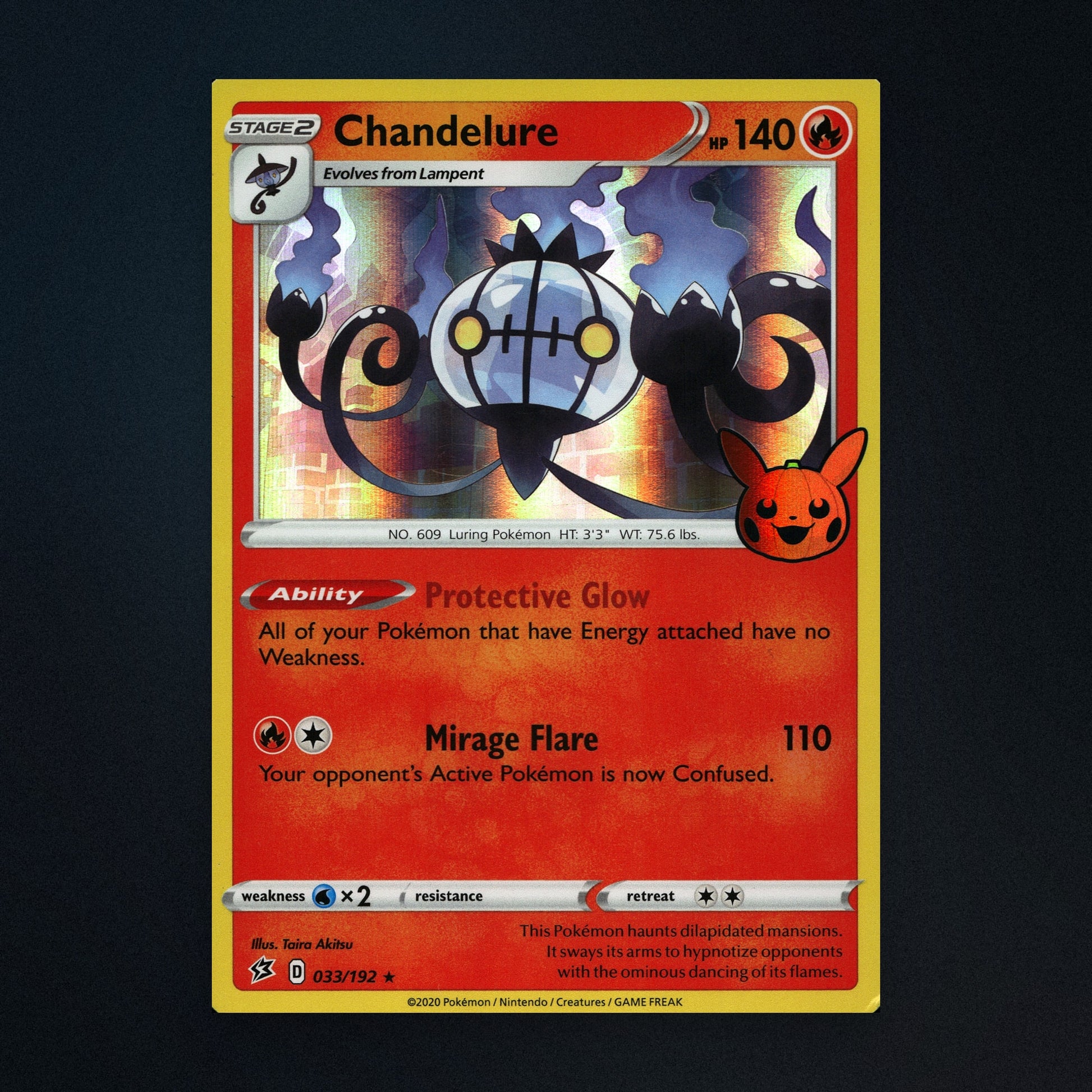Chandelure - 033/192 - Rebel Clash - Holo - Near Mint front