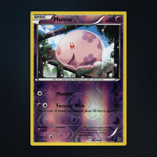Munna - 39/101 - Plasma Blast - Reverse Holo - Moderately Played front