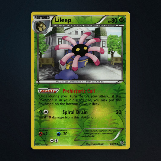 Lileep - 3/101 - Plasma Blast - Reverse Holo - Moderately Played front