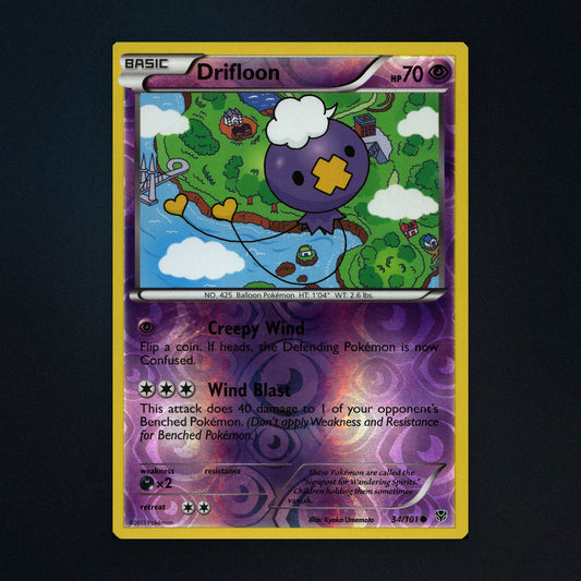 Drifloon - 034/101 - Plasma Blast - Reverse Holo - Moderately Played front