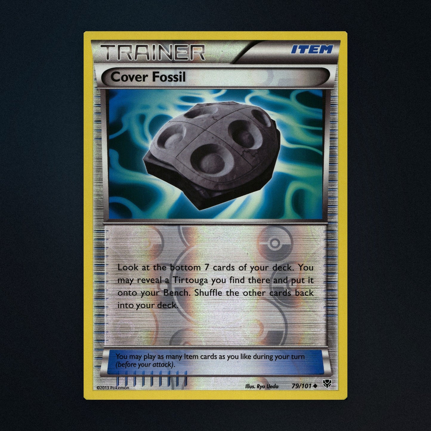 Cover Fossil - 79/101 - Plasma Blast - Reverse Holo - Moderately Played front