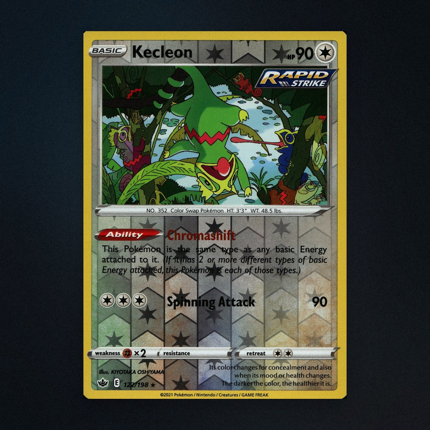 Kecleon - 122/198 - Chilling Reign - Reverse Holo - Lightly Played front