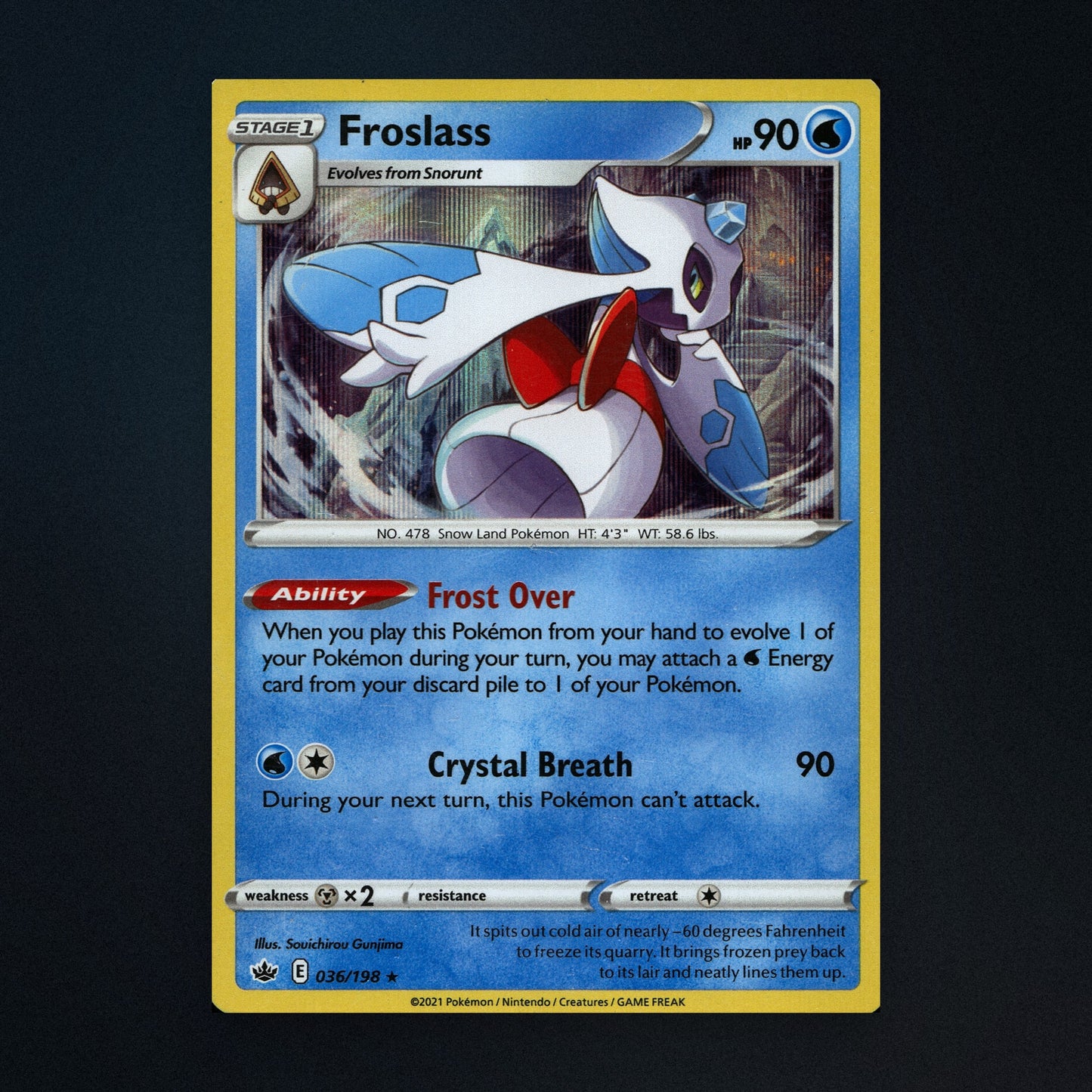Froslass - 036/198 - Chilling Reign - Holo - Lightly Played front