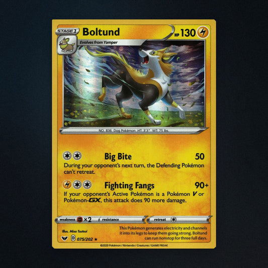Boltund - 075/202 - Sword & Shield - Holo - Moderately Played front