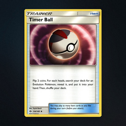Timer Ball - 134/149 - Sun & Moon - Heavily Played front