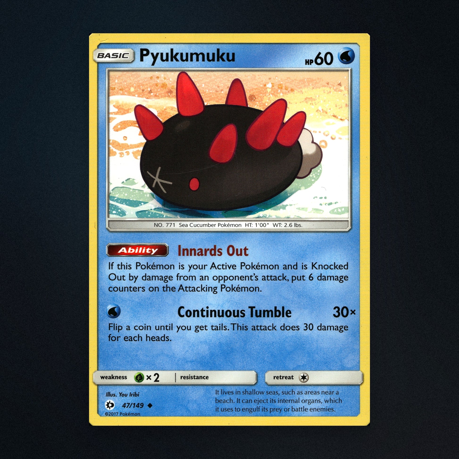 Pyukumuku - 47/149 - Sun & Moon - Heavily Played front