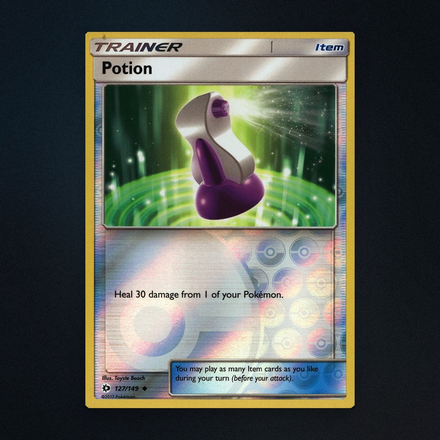 Potion - 127/149 - Sun & Moon - Reverse Holo - Moderately Played front