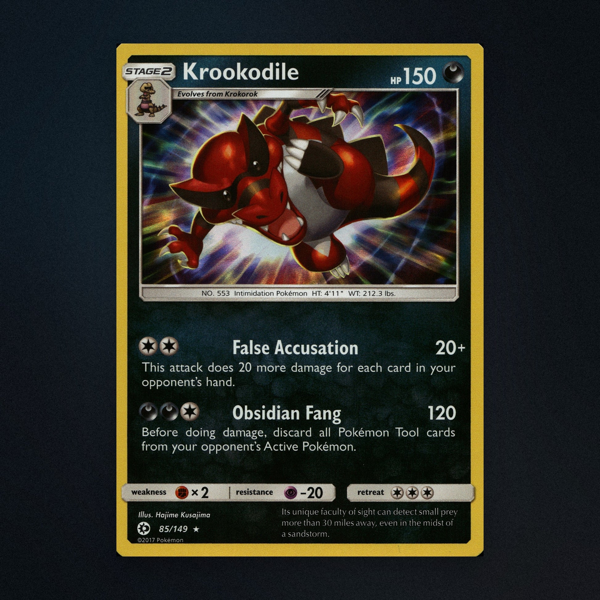 Krookodile - 085/149 - Sun & Moon - Holo - Lightly Played front