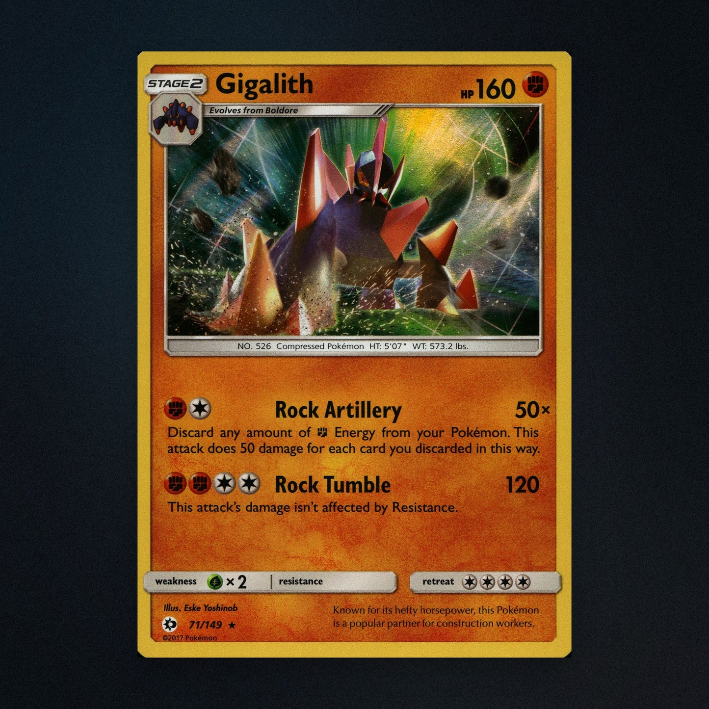 Gigalith - 71/149 - Sun & Moon - Holo - Lightly Played front