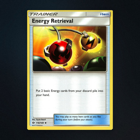 Energy Retrieval - 116/149 - Sun & Moon - Lightly Played front